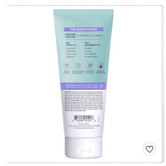 EOS Evolution of Motion Shea Better Shave Cream Sensitive Skin 7oz NIP - Picture 2 of 8